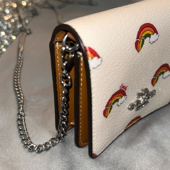 Coach PRIDE Rainbow Mini Wallet On Chain - Picture 8 of 9